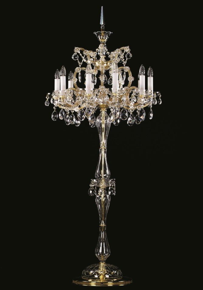 Floor Lamp Maria Theresa S411ce Floor Lamp Maria Theresa S411ce, Bohemian Crystal Silver Floor Lamp