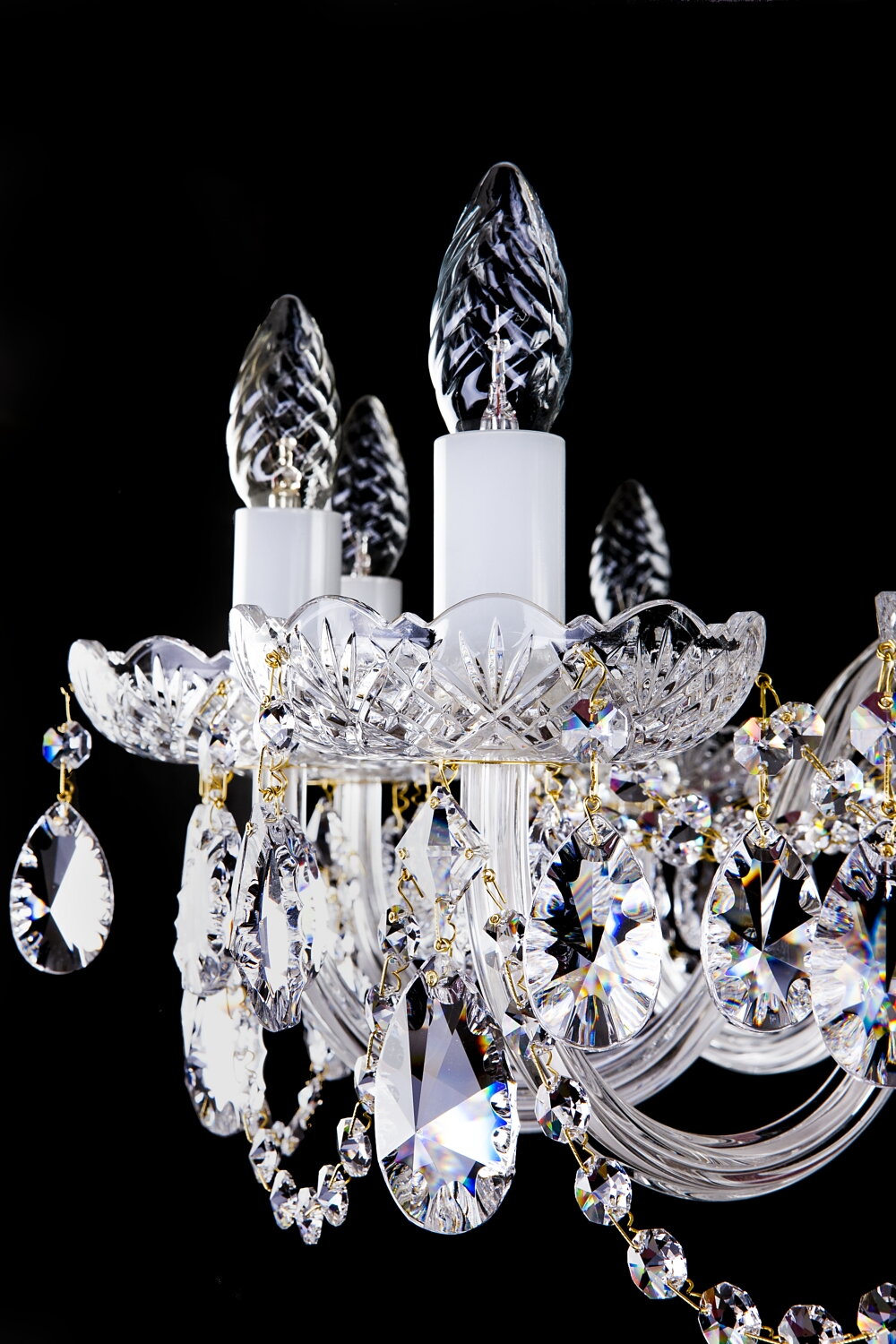Cut glass crystal chandelier L16417CLN
