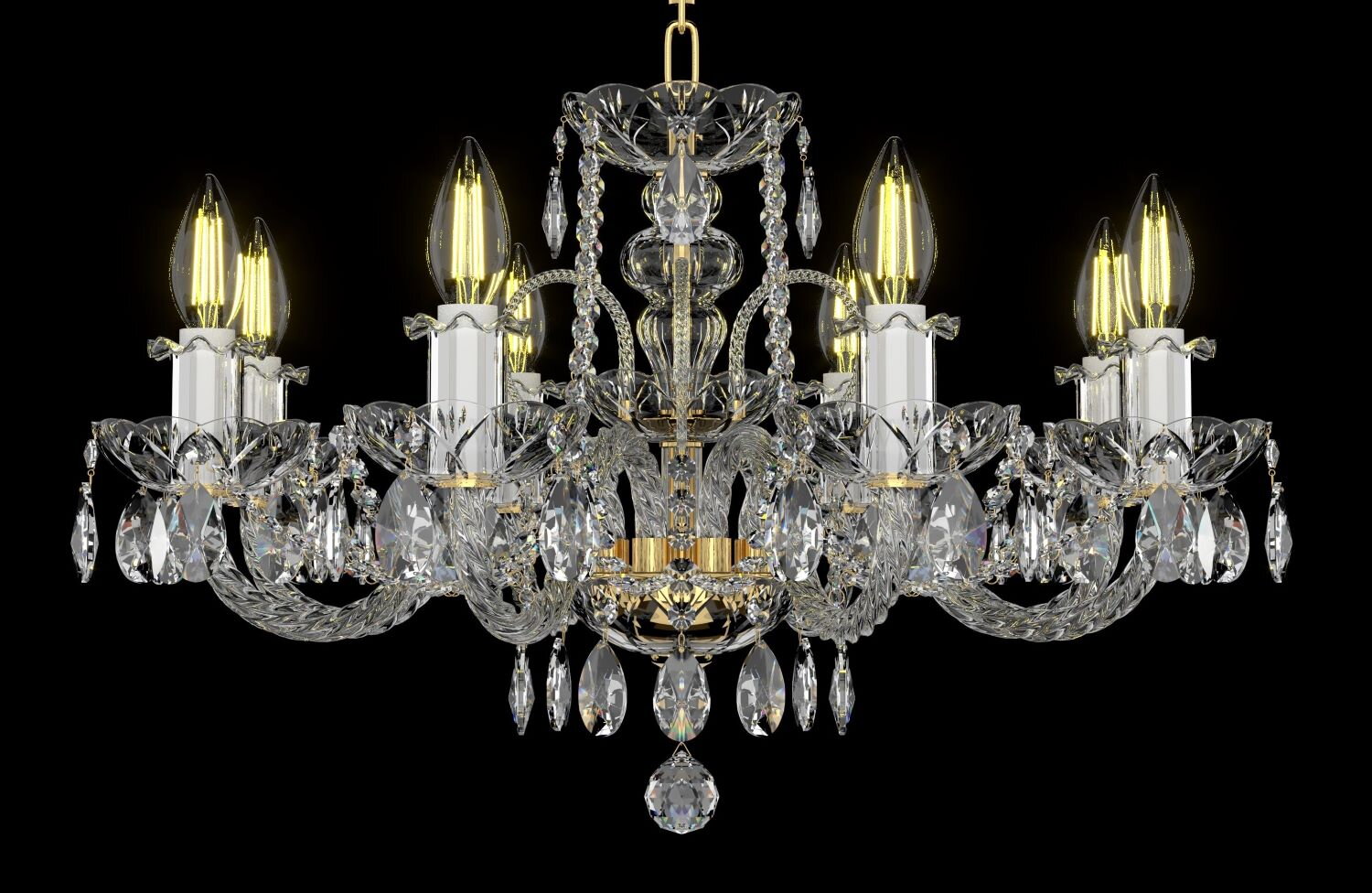 Genuine bohemian crystal chandelier clearance made in czechoslovakia