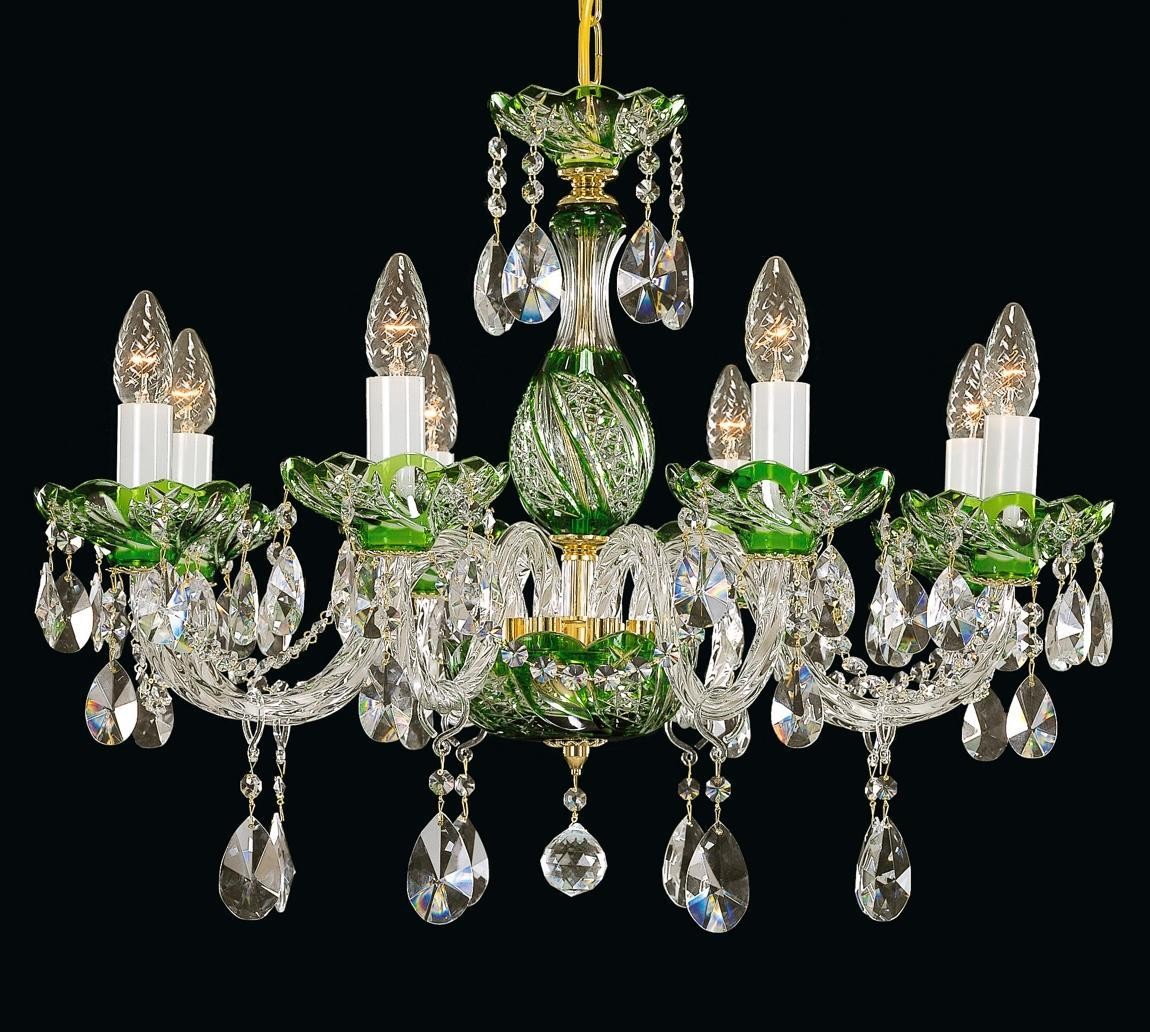 Green outlet crystal chandelier