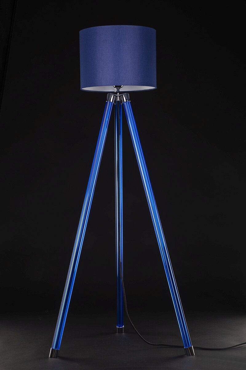 Blue outlet standing lamp