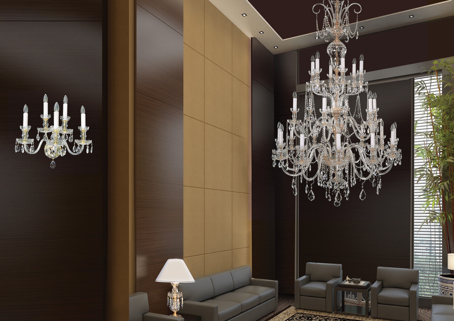 Long chandelier for staircase EL6702401