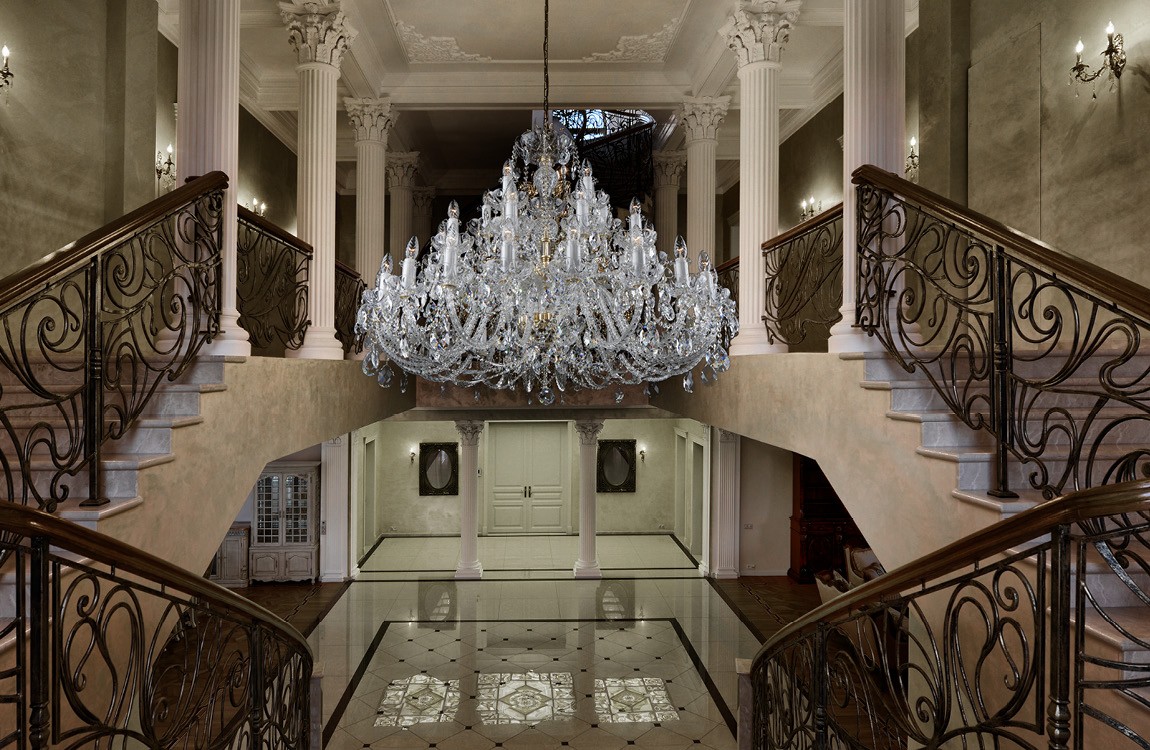 Crystal clearance chandelier hallway