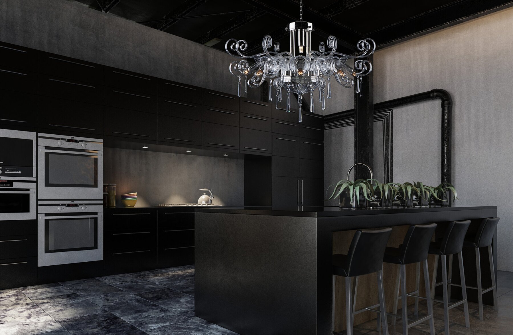 Kitchen and Dining Room Chandeliers and Ceiling Lights EL4188+103