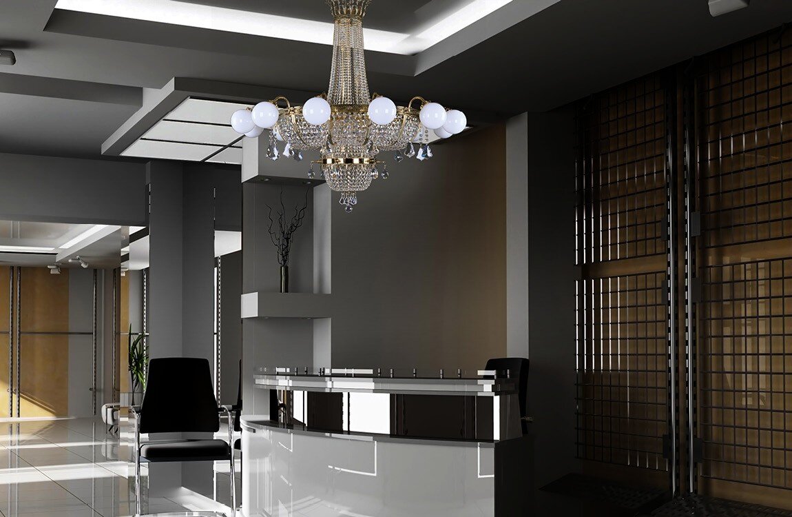 Chandelier for reception in urban style L16001CE