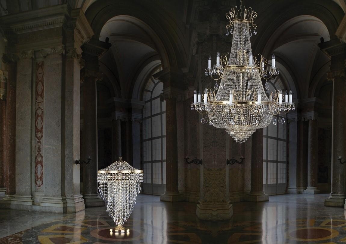 Large chandelier for the hallway in chateau style L192CE