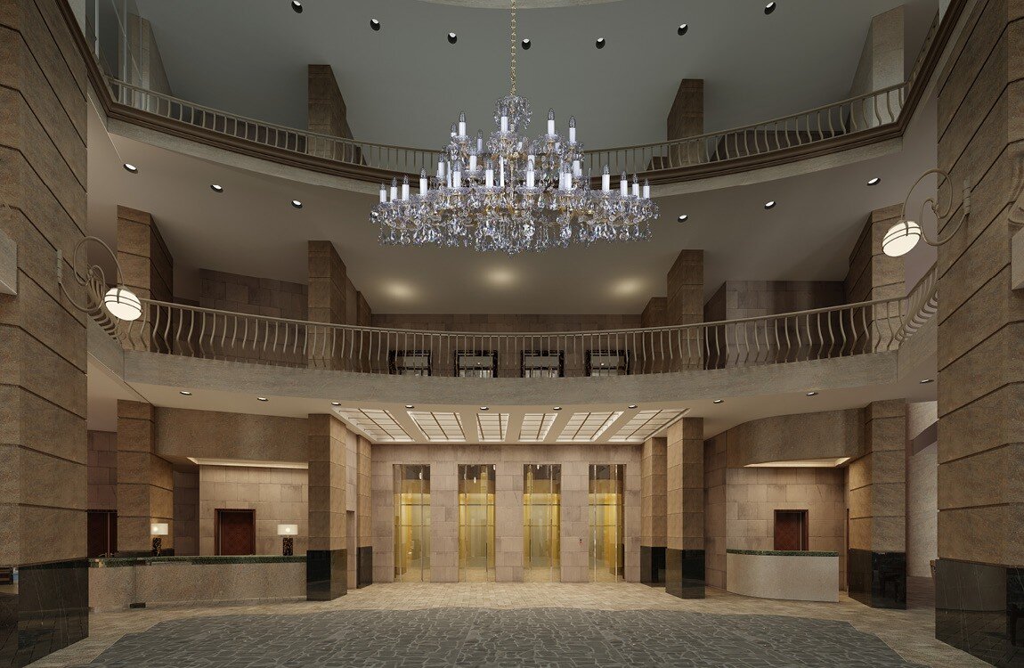 Large crystal chandelier for reception in urban style L397CE