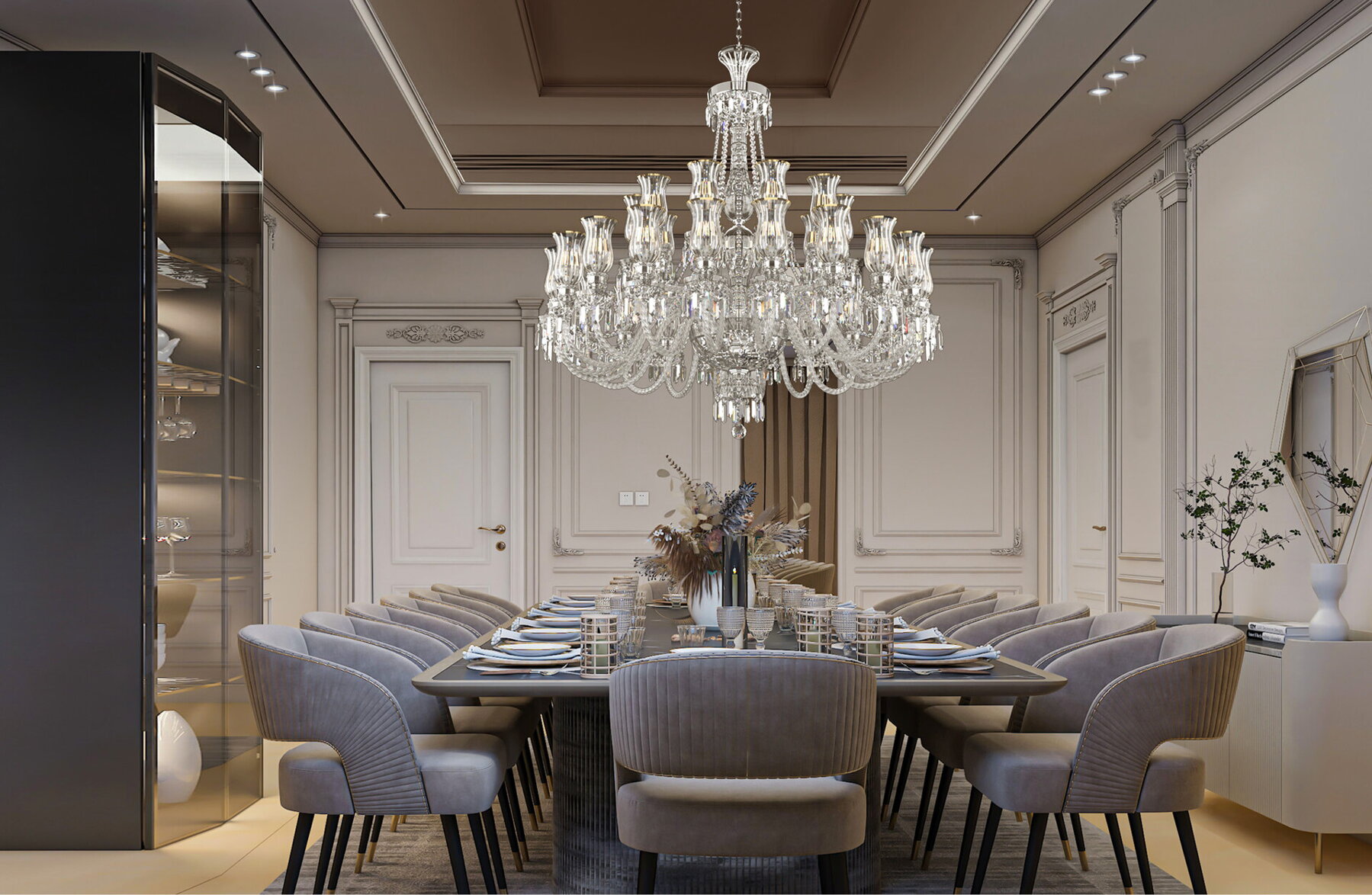 Dinner room crystal chandelier EL67820+1003T