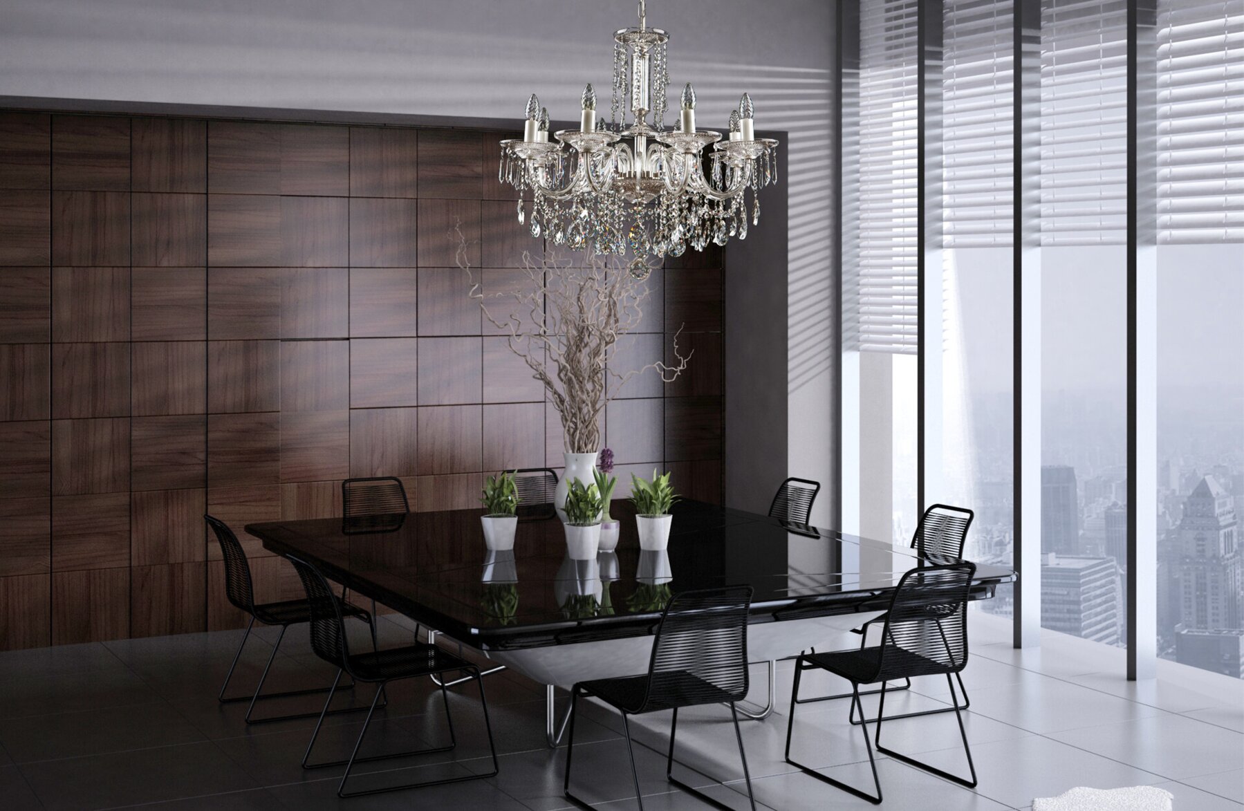 Dining room crystal chandelier in modern style EL432808