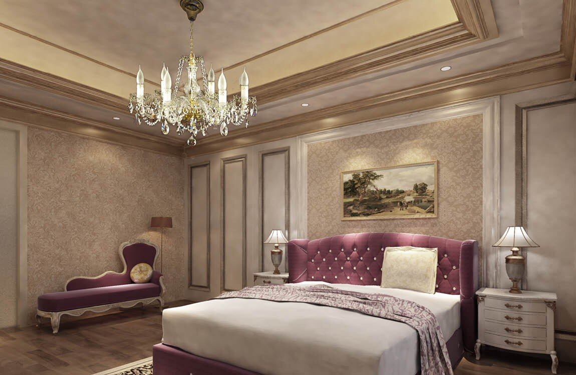 Bedroom crystal chandelier in chateau style AL226
