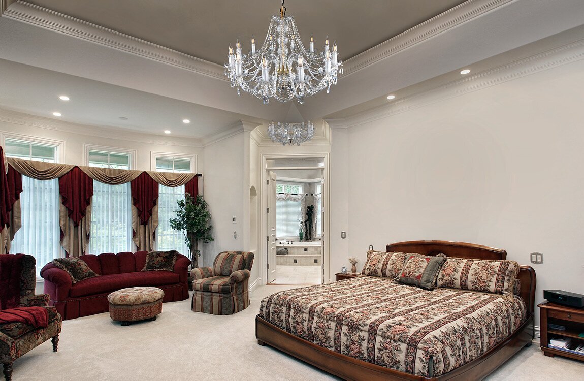 Bedroom in chateau style crystal chandelier  EL1371202PB