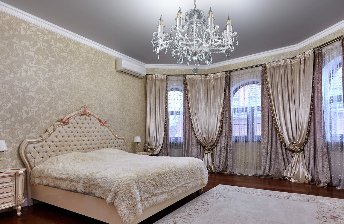 Modern crystal chandelier for bedroom in chateau style EL175802PB