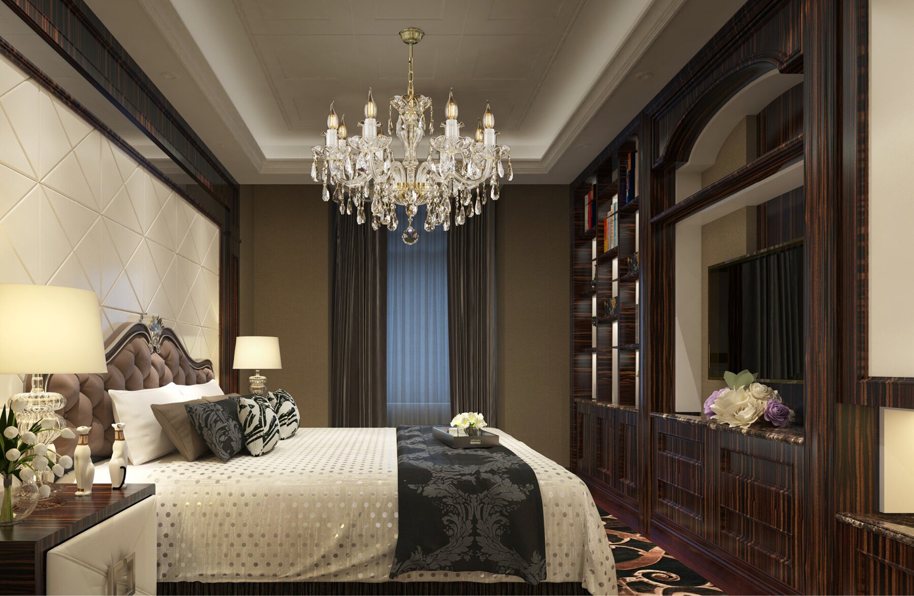 Crystal chandelier for bedroom EL177809PB