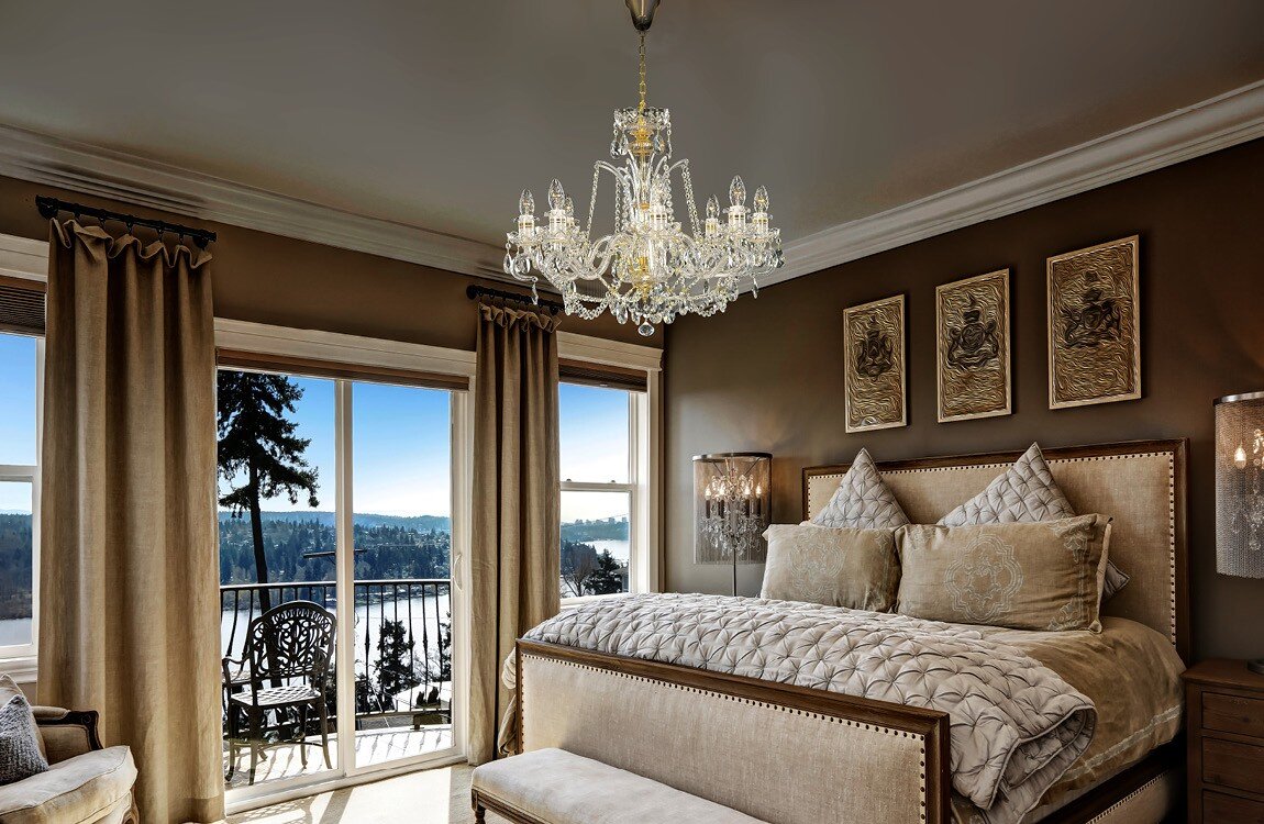 Bedroom in chateau style crystal chandelier EL633895