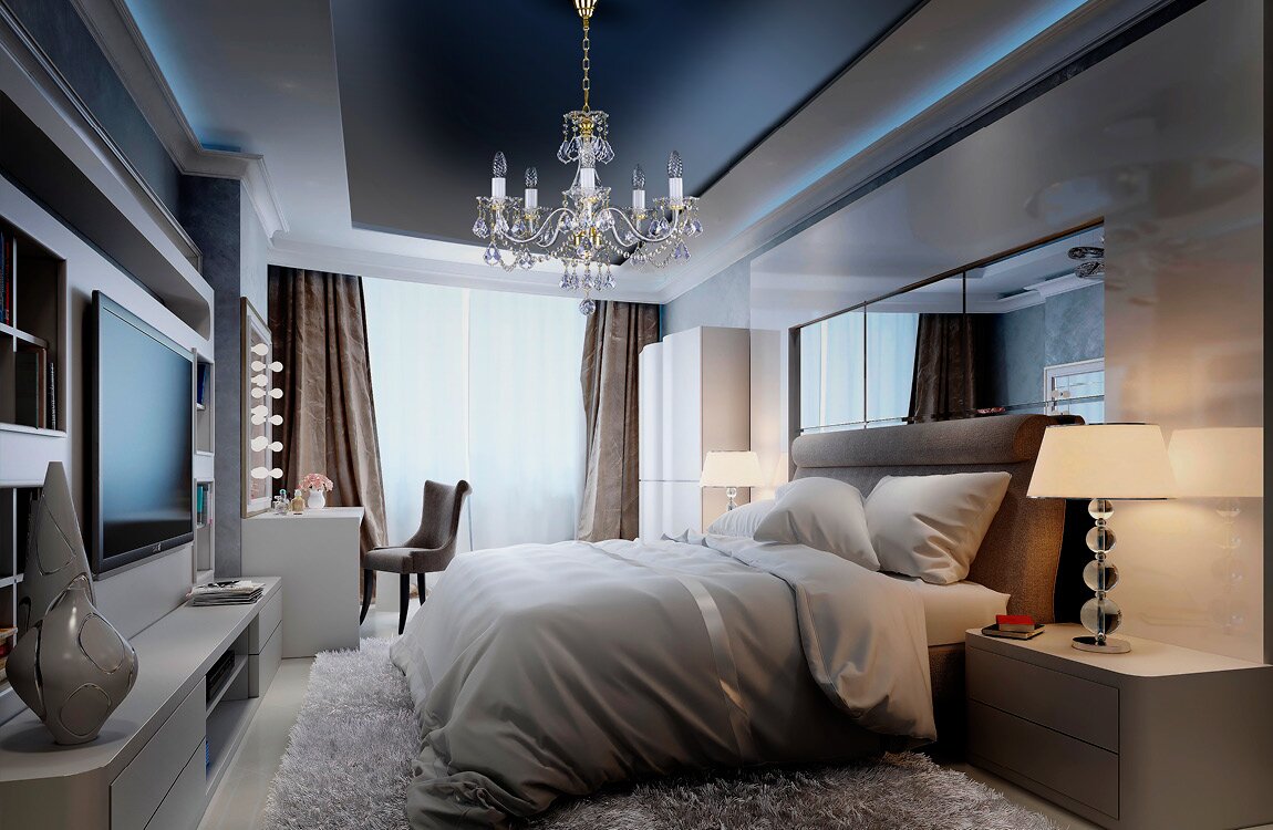 Bedroom in provance style crystal chandelier L027CE
