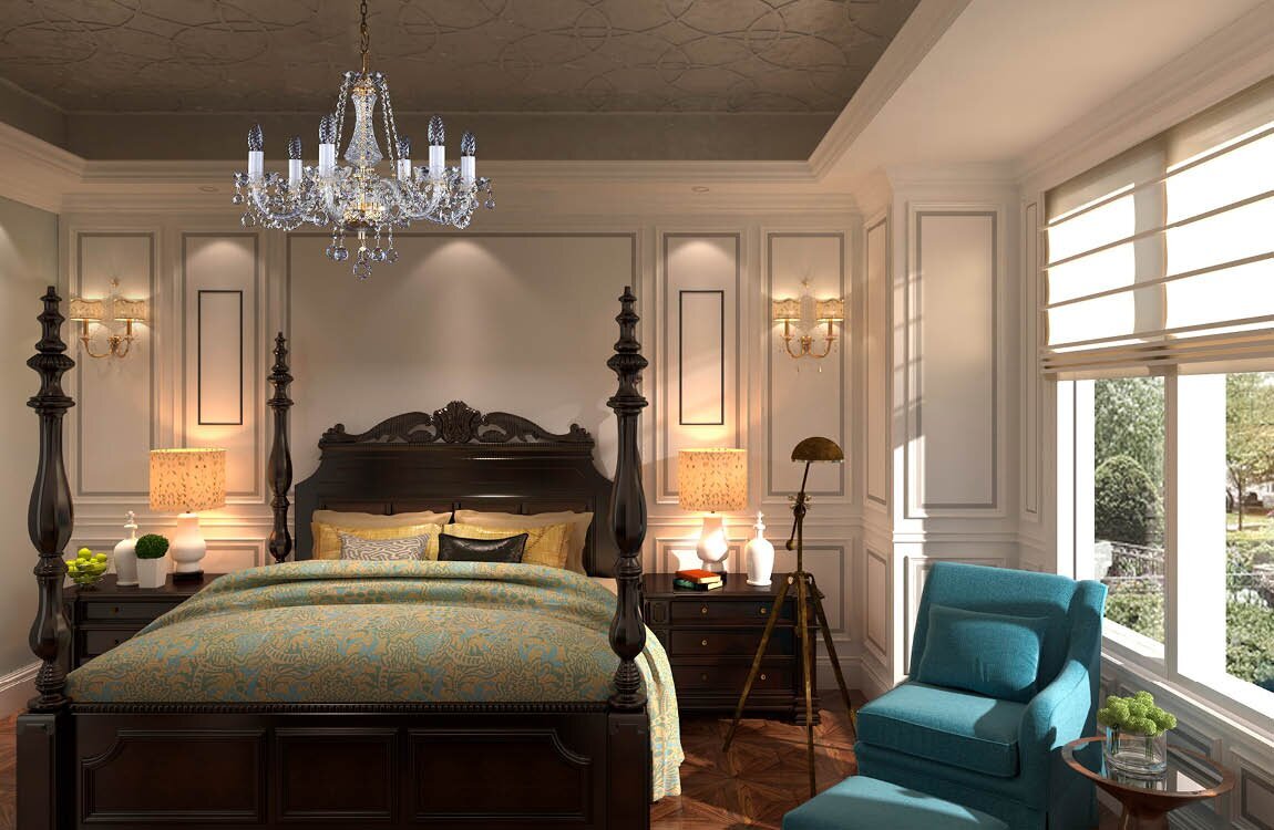 Bedroom in country style crystal chandelier L10065CE