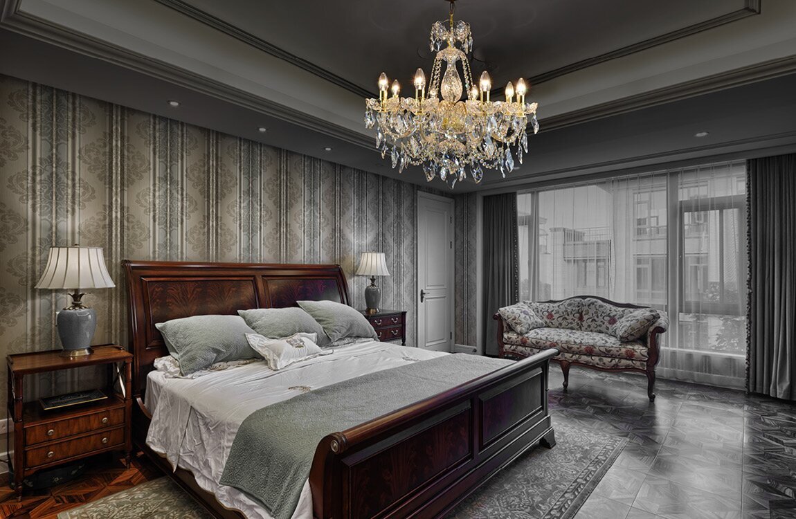 Luxury chandelier for bedroom in chateau style LW146082100G
