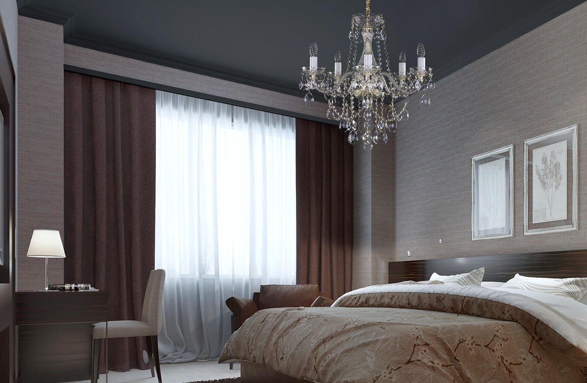 Bedroom crystal chandelier in urban style L097CE