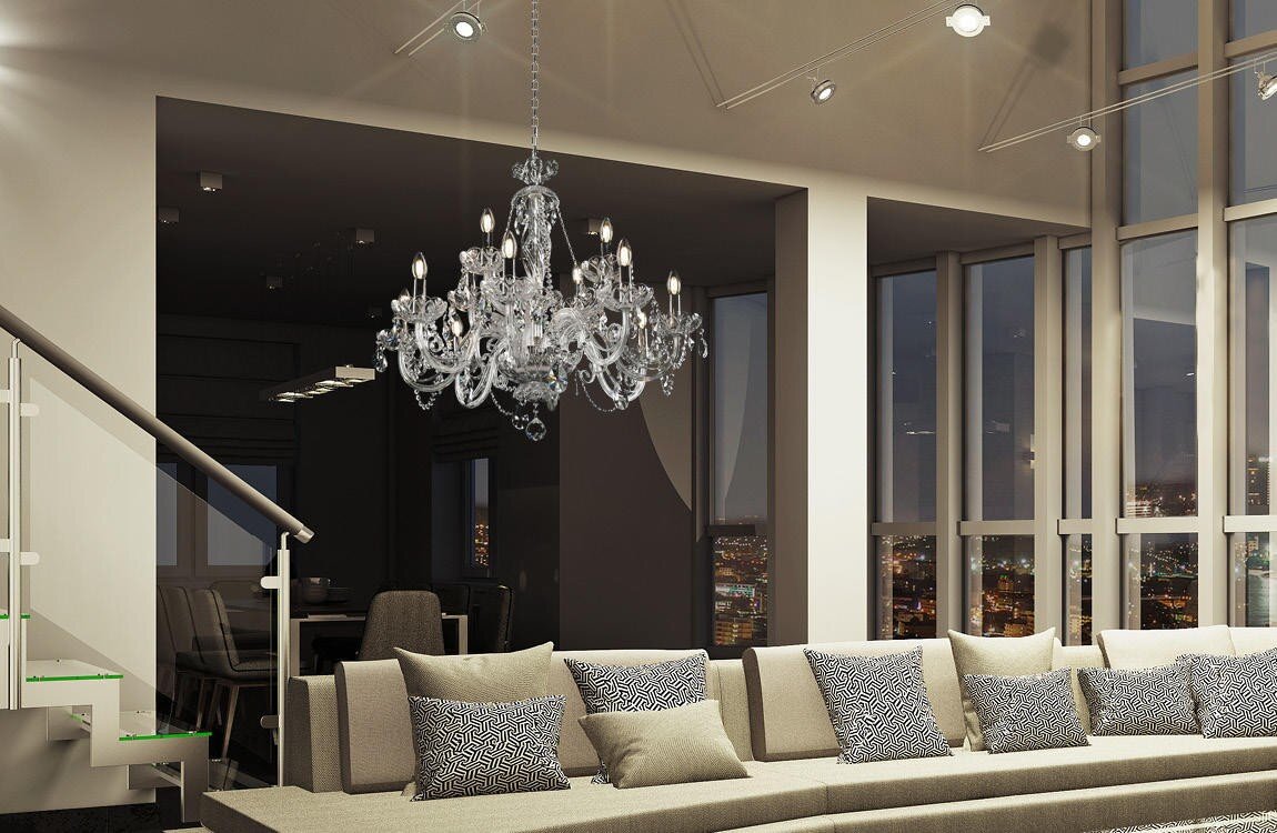 Křišťálový lustr do obývacího pokoje v moderním stylu  EL4151202