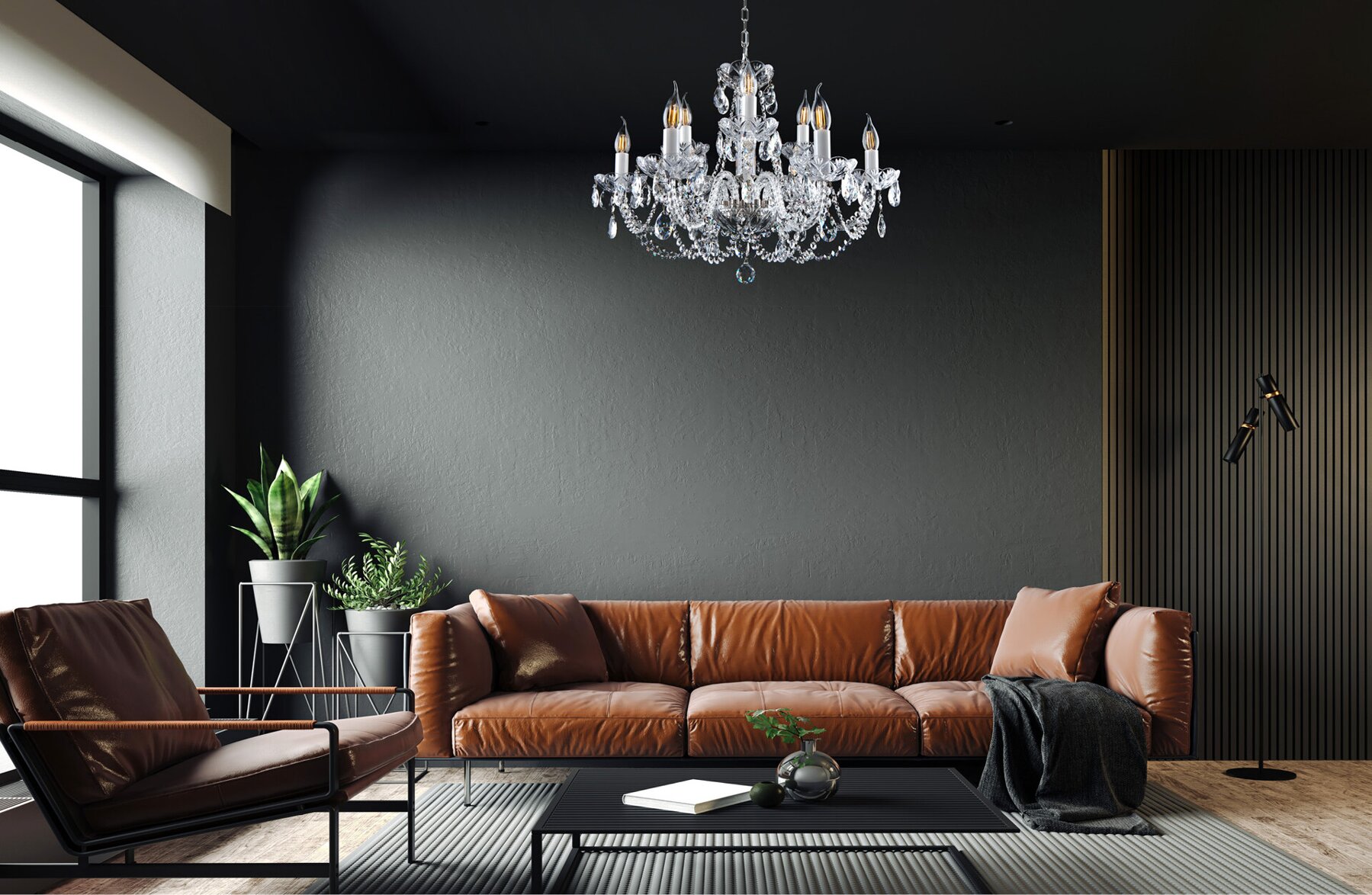 Living room crystal chandelier EL108901PB01PB