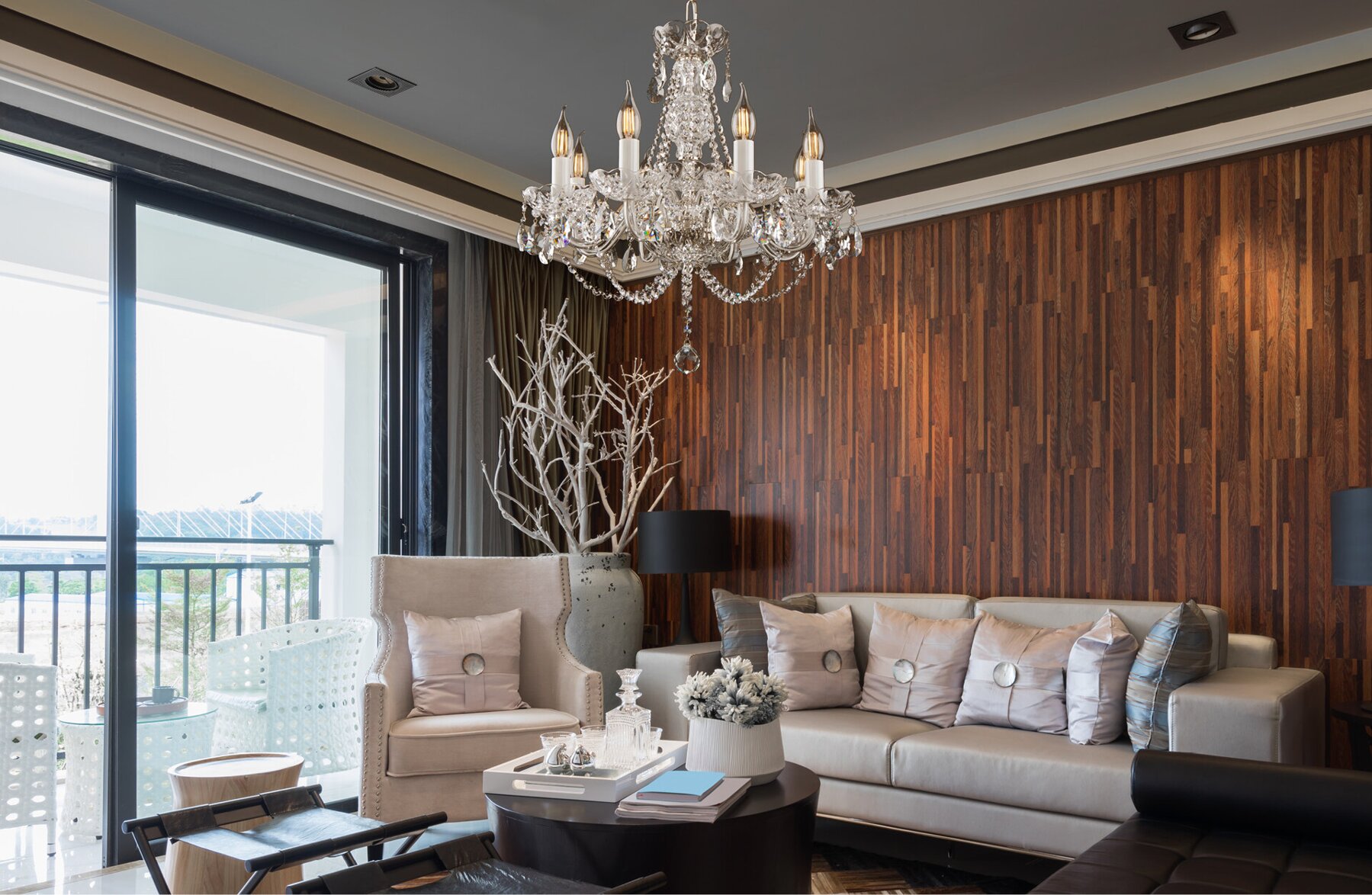 Modern crystal chandelier for modern living room in scandinavian style EL111802PB