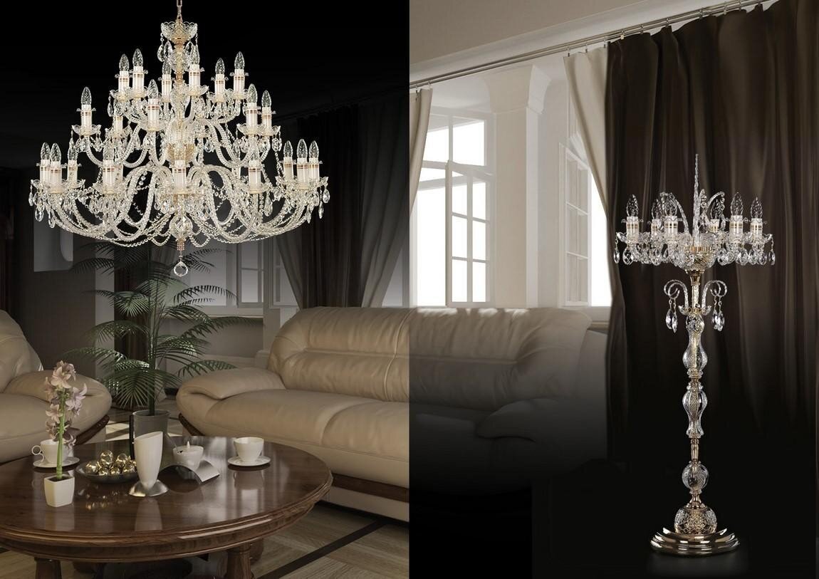 Living room crystal chandelier in urban style EL1302401