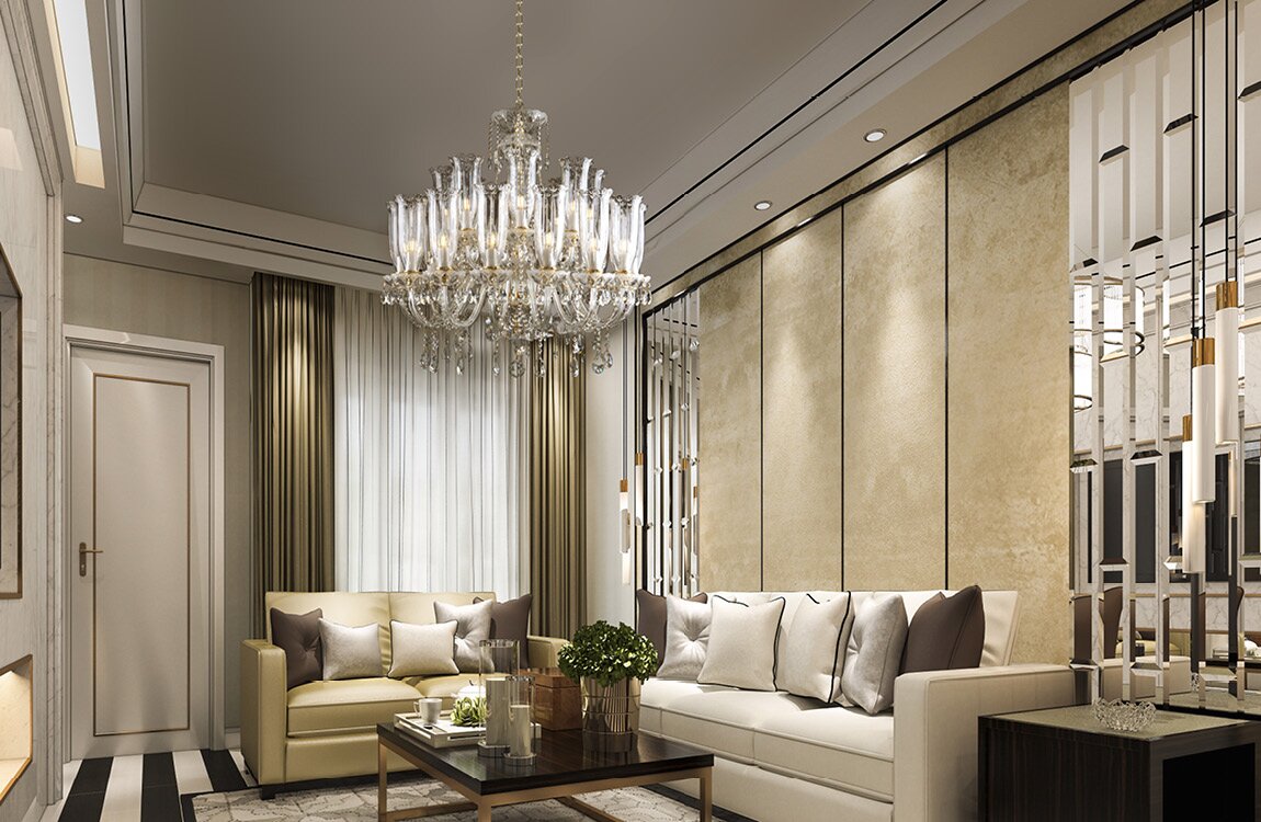 Elegantní lustr do obývacího pokoje ve stylu glamoure EL2032402T