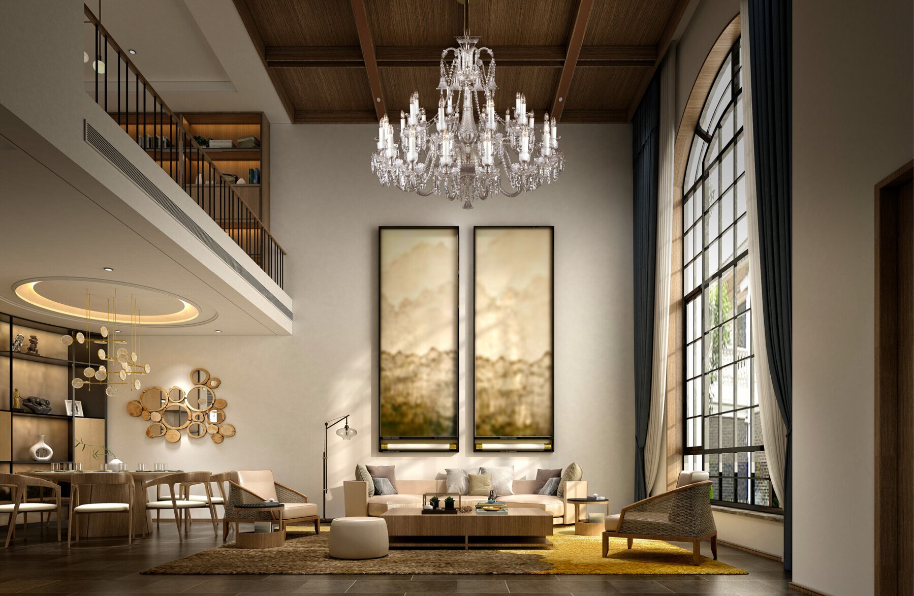 Living Room Crystal Chandelier in modern style  EL67616+803AD4