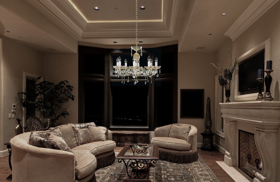 Living room crystal chandelier in urban style EL686802