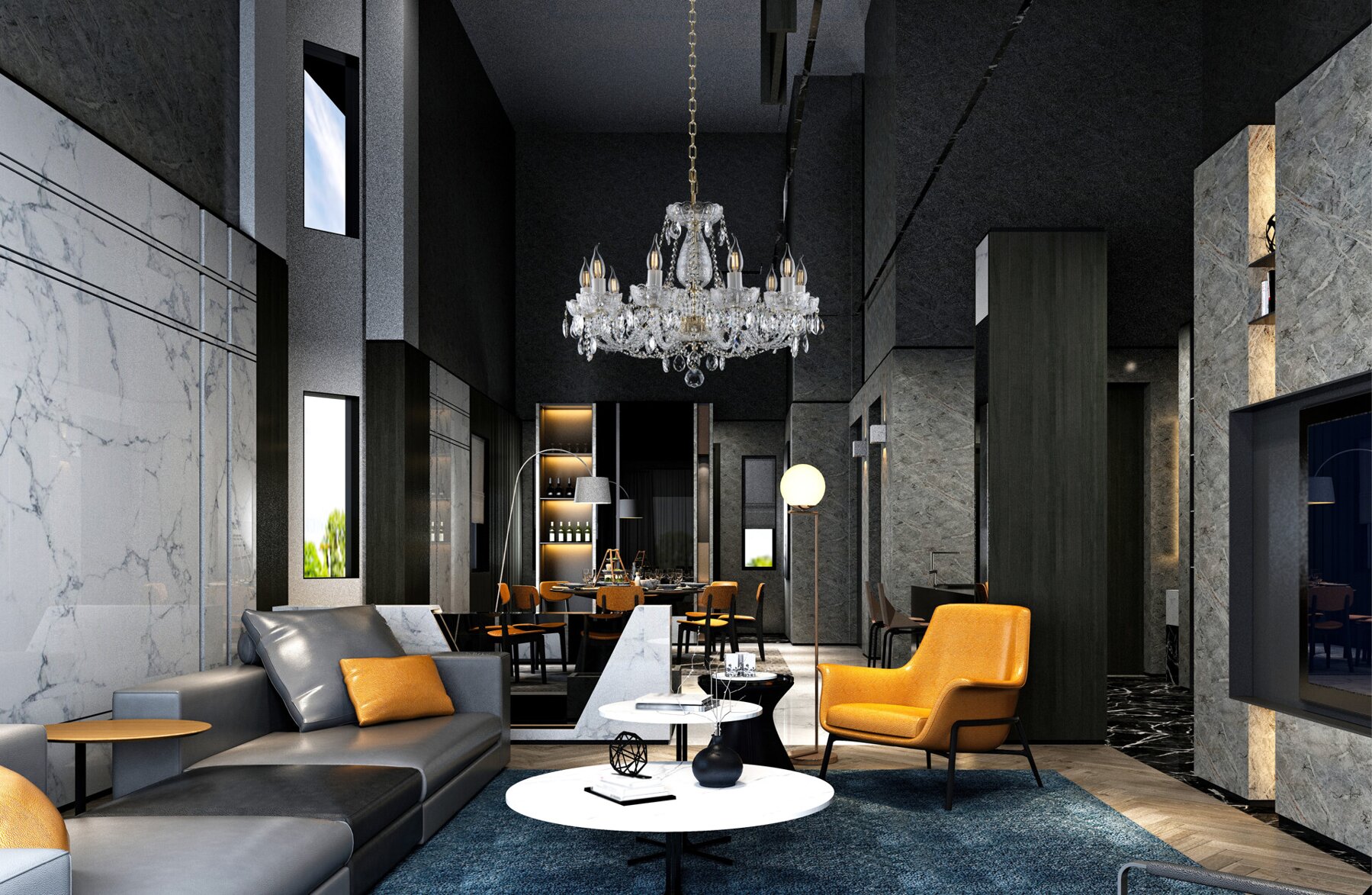 Living Room Crystal Chandeliers  in modern style EL6921001