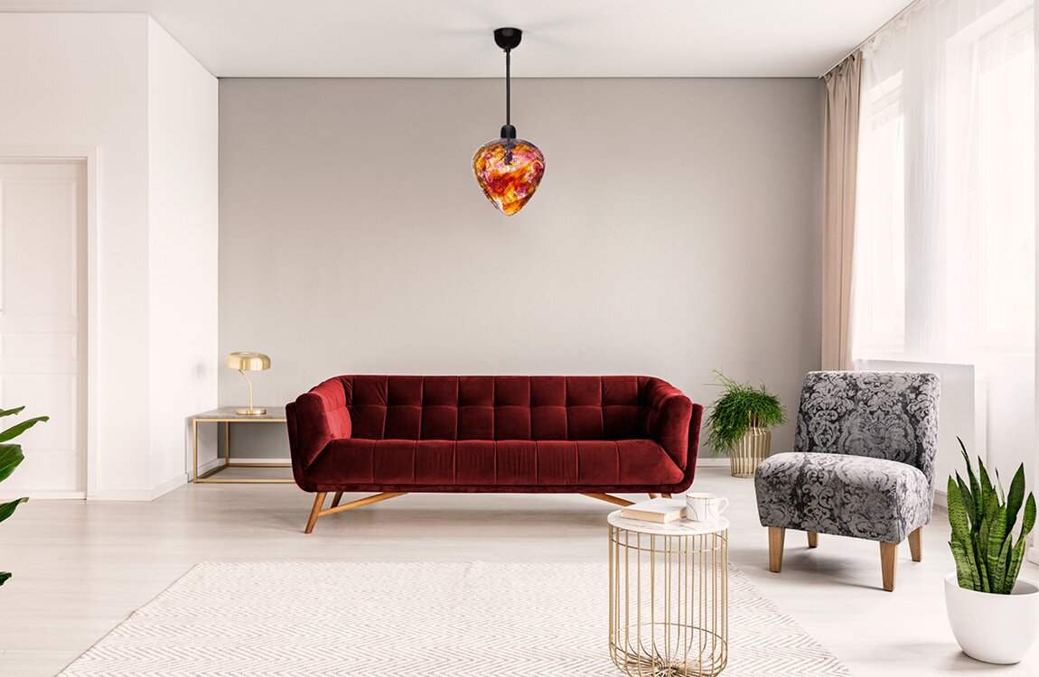 Living room in modern style design pendant light ELA01RED