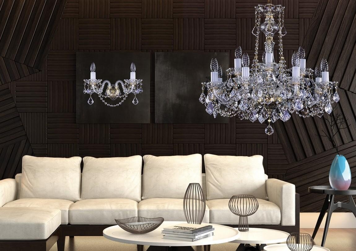 Cut crystal chandelier for living room L018CE