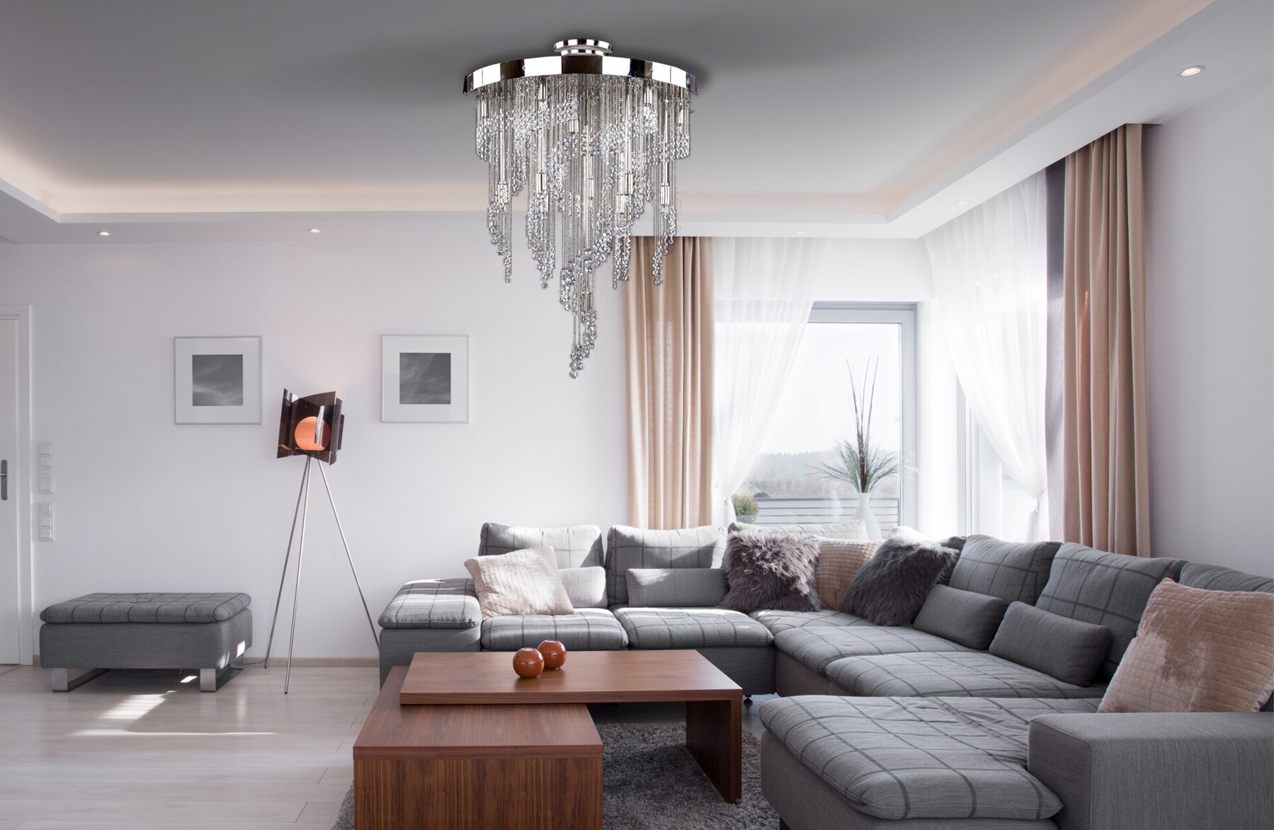 Moderní lustr do obývacího pokoje v moderním stylu  L435CE