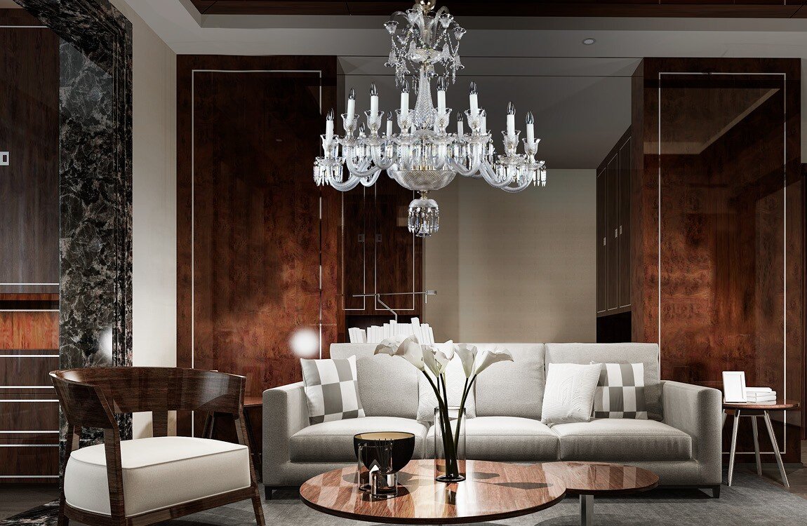 Living room crystal chandeliers in urban style LW308161100