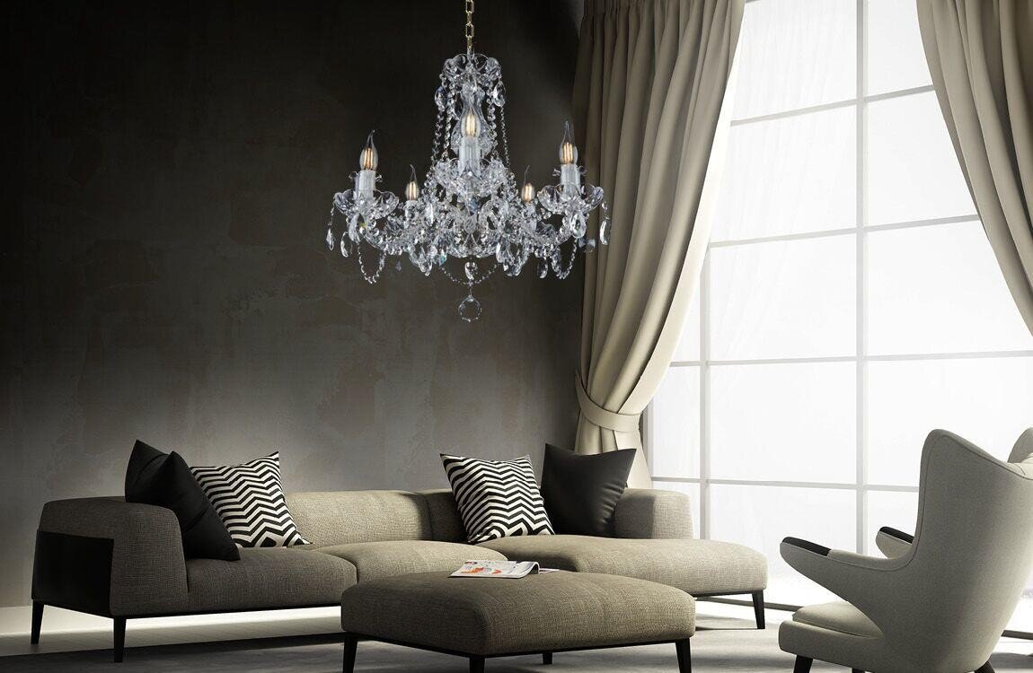 Living room in industrial style crystal chandelier EL110502PB