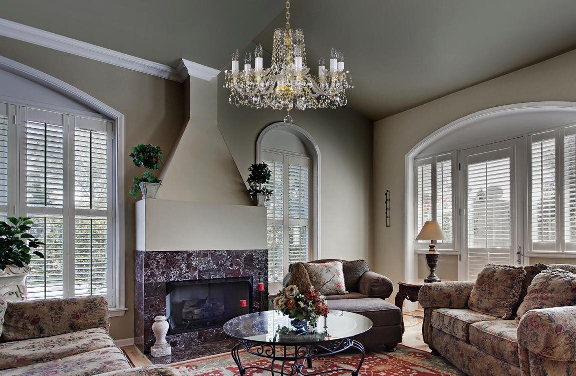 Living room in country style crystal chandelier L116CE
