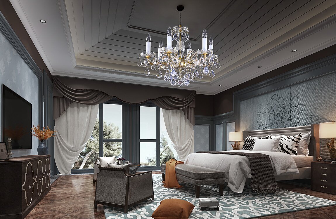 Bedroom Chandeliers and Ceiling Lights L16235CE
