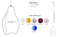 Svítidlo moderní Muutos Frosted L