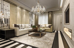 Choose crystal chandeliers by interior style