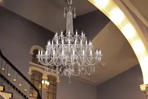 Large chandelier in classic house