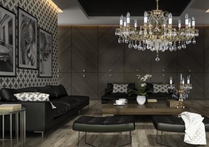  Glass Crystal Chandelier For Living Room 