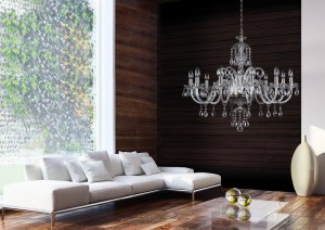 Moderní křišťálový lustr do obývacího pokoje 