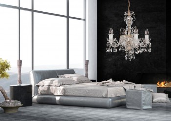 Crystal Chandeliers in the bedroom