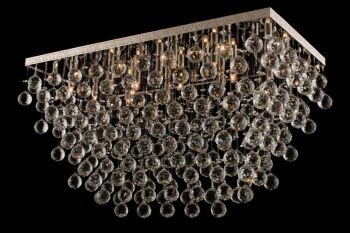 Square ceiling lamp made of Czech crystal | Artcrystal.cz