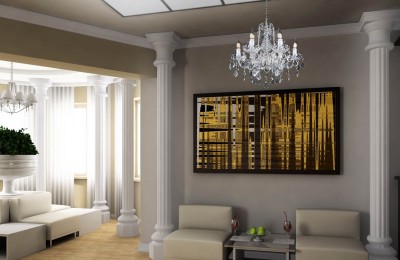 Moderní křišťálový lustr do obýváku 
