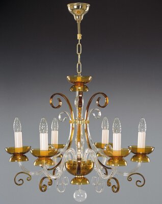 Glass chandelier EL414600 topas