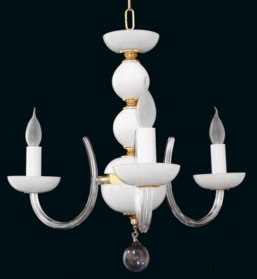 Glass chandelier EL422300 opal