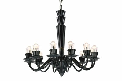 Chandelier glass Preciosa Humprecht 12 Black