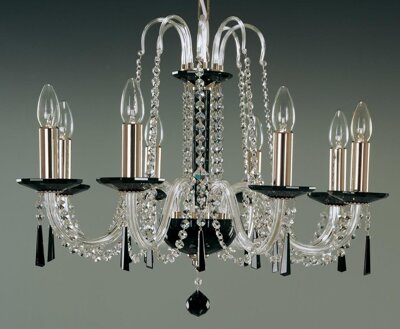Glass chandelier black EL210803Black