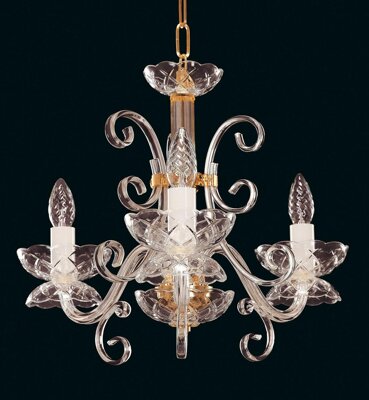 Glass chandelier EL412300